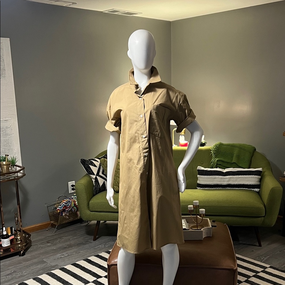 Banana Republic Beige Shirt Dress